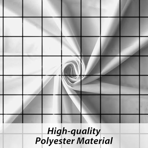 Renaiss 72x78 Inches White Geometric Shower Curtain Black White Lattice Square Plaid Pattern Modern Simple Striped Fabric Shower Curtains for Bathroom Decor Waterproof Polyester with Hooks by Renaiss - Used condition - Image 2