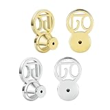 yanwuwa 4 piezas de pendientes con cierre de cierre para pendientes, forma ovalada, accesorios de joyería para orejas que ofrecen estabilidad mejorada, soportes grandes