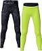 ATHLIO Boy's (Pack of 1 or 2) Cool Dry Compression Pants Active Sports Baselayer