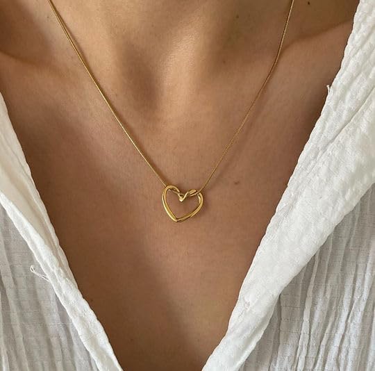 Image of Necklace Set For Women Stylish | Anti Tarnish Waterproof Stainless Steel Chain Pendant Necklaces Jewelry for Love | Gold Plated Jewellery Accessories for Woman & Girls | Birthday Gift for Wife & Girlfriend