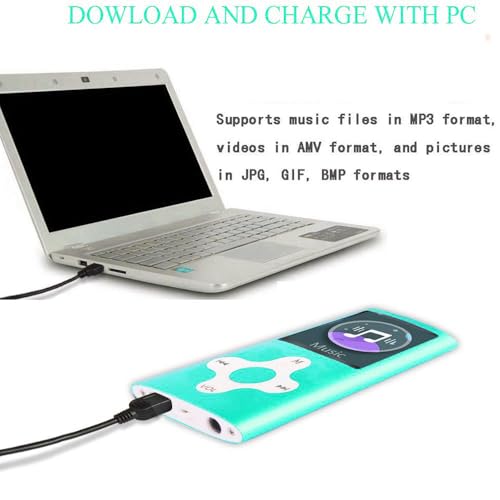 Image of Mp3 Player,Music Player with a 16 GB Memory Card Portable Digital Music Player /Video /Voice Record /FM Radio /E-Book Reader /Photo Viewer /1.8 LCD (Sky Blue)