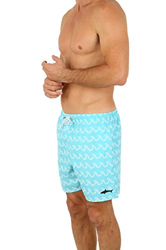 Uzzi Men's Bimini Swim Trunks Aqua M #TOP3