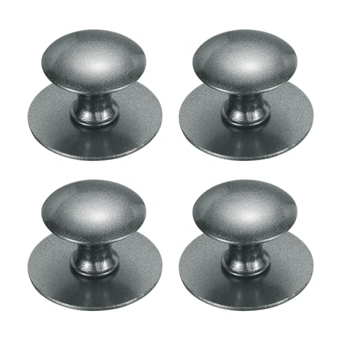 sourcing map Lot de 4 boutons de tiroir adhésifs en acier inoxydable pour fenêtre, armoire, tiroir, placard, gris