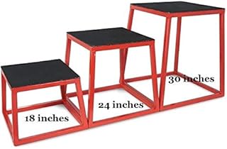 ‎usi universal the unbeatable USI Metal Plyo Box Jumping Platform Table Gym Stepper Board Fitness Training Exercise Equipment Home & Gym Fitness Set Pack of 3-picture-14