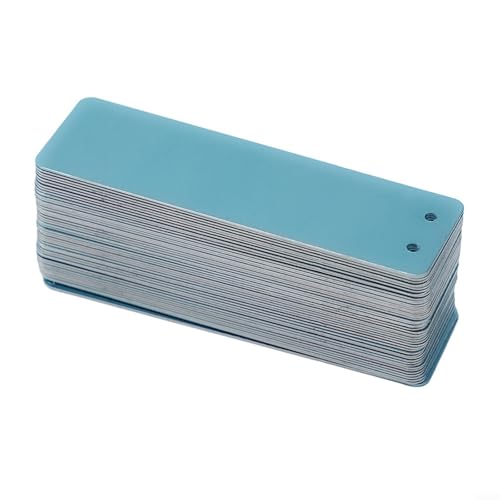 Lot de 50 étiquettes imperméables en aluminium double face pour identification des plantes d'extérieur avec attaches métalliques