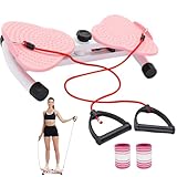 Waist Twister Board,Ab Machine Exercise Twist Boards with 300 lbs Weight Capacity,Waist Sculptor Twist for Slim Waist and Core,Noiseless Balance Board Home Gym Exercise Equipment (Pink)