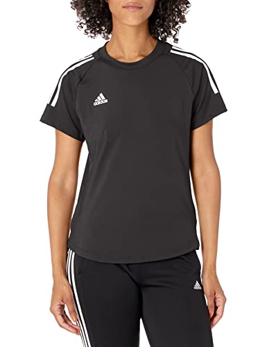 Adidas Women's Hi Low Jersey Short Sleeve, Black/White, Xx-Large #TOP18