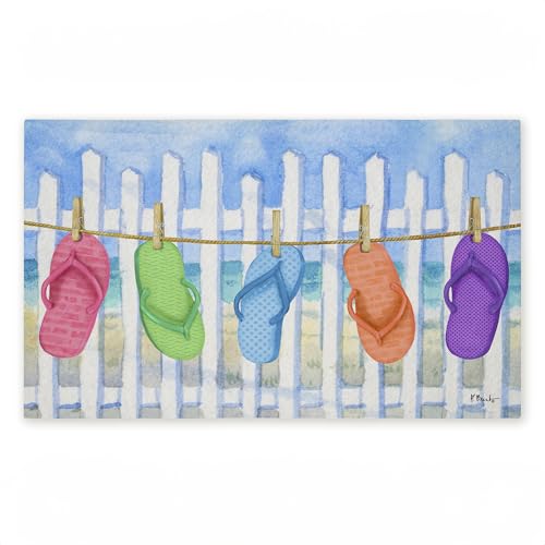 Stupell Flip Flop Summer Clothesline Mat
