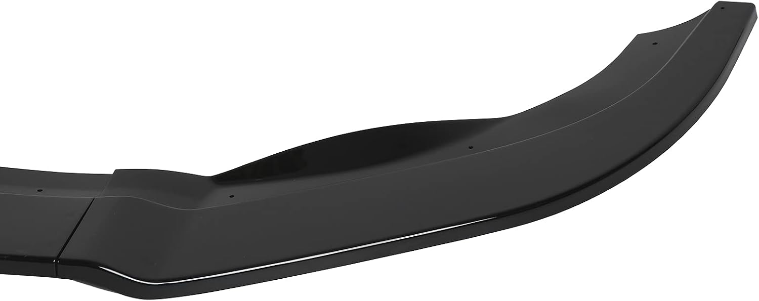 Front Bumper Lip Front Splitter Lower Protector 3 Sections Front Bumper Splitter Lip Replacement for MK6 R R20 2009‑2013(Bright black)