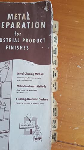 Metal Preparation for Industrial Product Finishes; reducers; finishers; fast dry synthetics, more