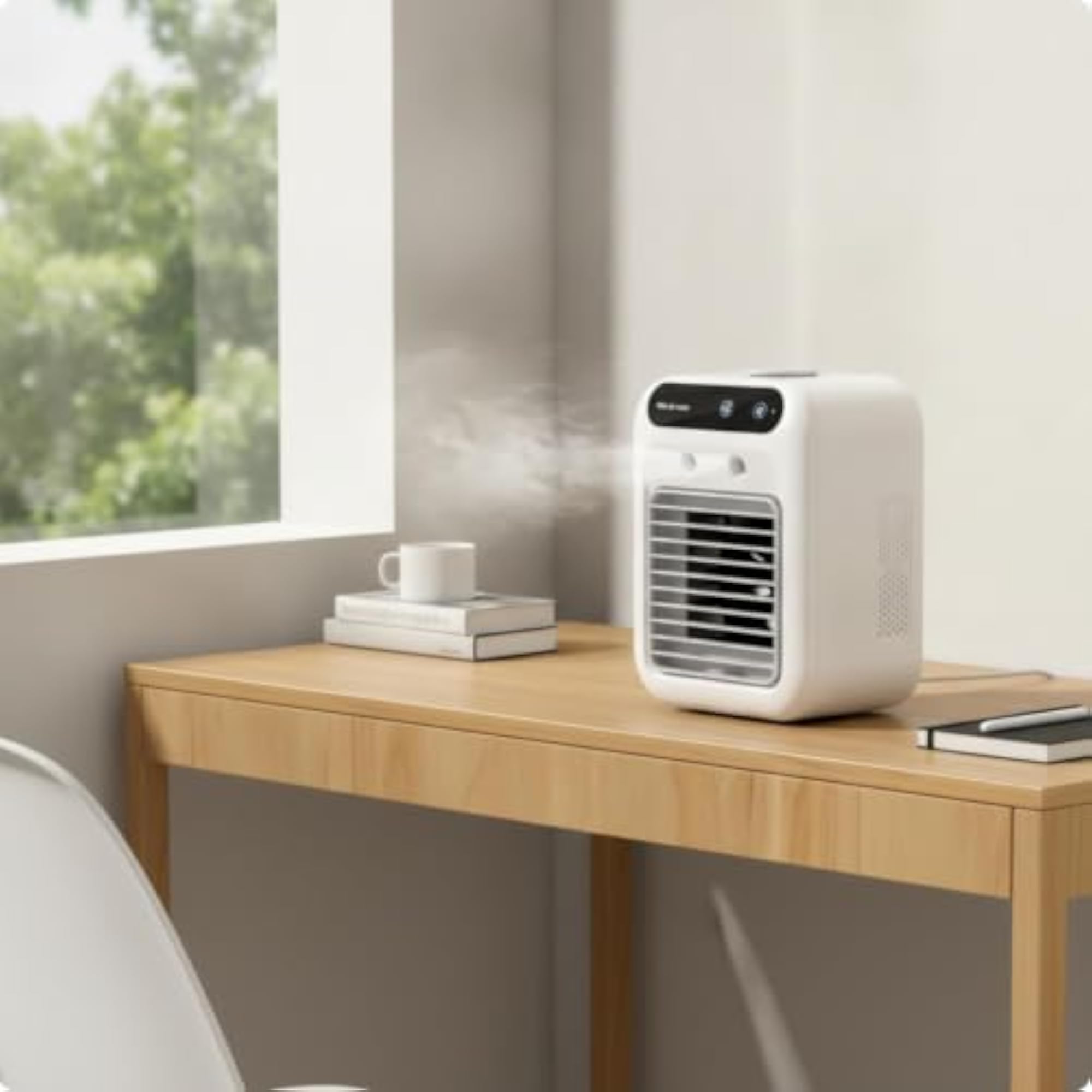 Compact Tabletop Air Cooling Device for Bedroom & Office