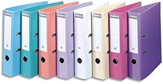Lever Arch File 70 mm Spine PVC Plastic Assorted Pastel Colours (5)