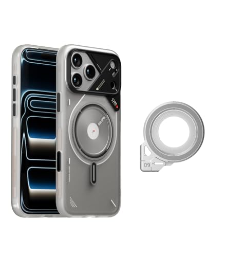 Aulumu A17 iPhone 17 Pro �������P�[�X(�������z���C�g) + G09 �X�}�z�����O Magsafe (�V���o�[) - MagSafe�Ή� �P�[�X�ƃ����O�֗̕��ȃo���h��