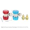 Tomotato R134A Quick Coupler Adapter Set, Adjustable High Low Pressure AC Couplers with 1/4in SAE Male Fittings, Copper AC Hose Connectors for Automotive HVAC Refrigeration Systems #1