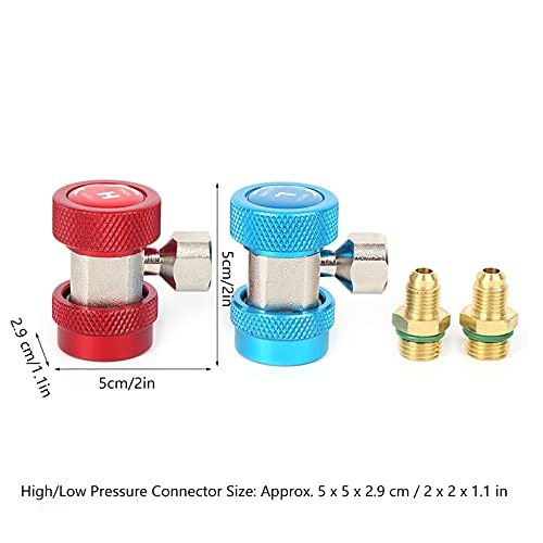 Adaptador Acoplador Rápido de Alta y Baja Presión para Aire Acondicionado, Conectores para Refrigerante miniatura 7
