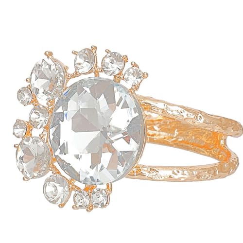 Bague à charnière ronde dorée Fashion Junky : bague facile à enfiler sans douleur