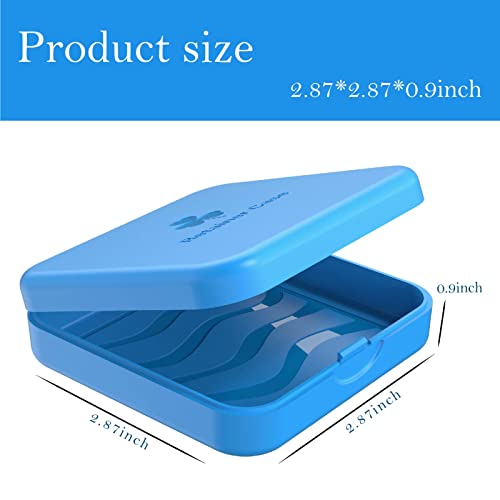 Retainer Case, ARGOMAX Aligner Case, Braces Box, 2 Piece Orthodontic Box (Blue).