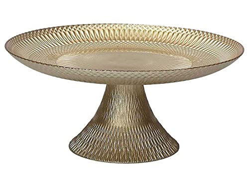 Tognana Lust, Alzata diametro cm 28 h 9 cm, vetro,oro