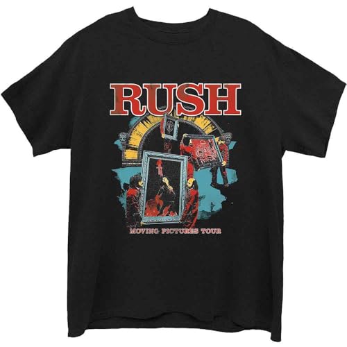 Image of Rush Moving Pictures Official Tee T-Shirt Mens Unisex (XX-Large) Black