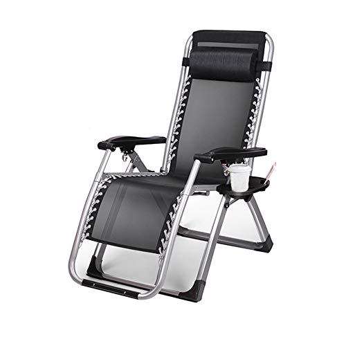 Chaise de camping étagère avec dossier haut pour relax de jardin