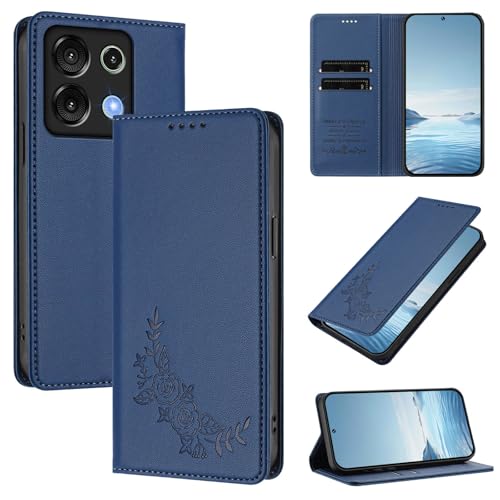 �X�}�z�P�[�X �Ή��@�� for Umidigi G9 5G / Note 9 5G �yRFID�u���b�N�z�y�J�[�h�z���_�[�t�����z �}�O�l�b�g�J�� �X�^���h�@�\�t���z�X�}�z�P�[�X Blue