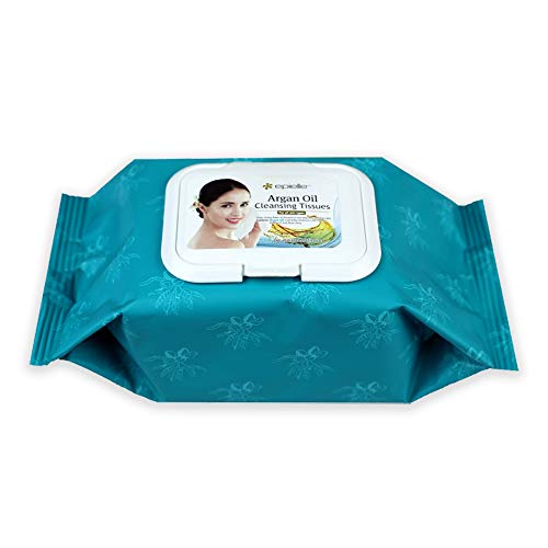 Epielle Argan Oil Cleansing Facial Tissues Makeup Remover Wipes Gentle And Nicely Scented Towelettes - 60 Sheets Per Pack, 4 Pack (New) #TOP2
