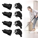 GOEDCH 8 Stück Stecker und Kupplun: 4 Schuko Stecker 250V (10A/16A) und...