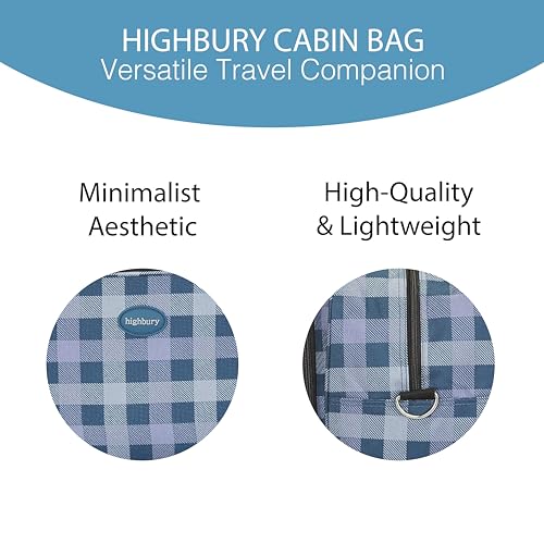 David Viggers - Highbury Lightweight Holdall Bag - Cabin Bag with Detachable Strap - Comes with 5 Year Warranty - Travel Essentials - Zipped Compartments - 45cm W X 30cm H X 20cm D - Image 3