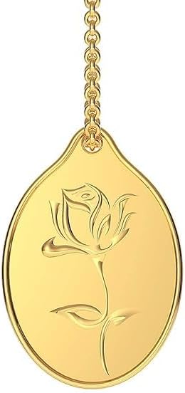 24K (999) Gold Coin Pendant 3 grams |Gold Coin cum Pendant for Birthday, Wedding, Akshaya Tritiya & Festive Gift, Goddess Rose Impression