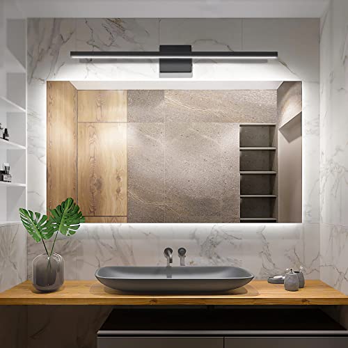 VOLISUN Modern Bathroom Vanity Light 31.5 inch, 18W Dimmable 5CCT Led Bathroom Light Fixture Over Mirror, Black Bar Vanity Light for Bathrooms Mirror Cabinets Bedroom-ETL Certificated by VOLISUN - Used condition - Image 5