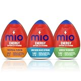 Mio Energy Water Enhancer Variety Pack, 1.62 fl oz, 3 Flavors (Tropical Fusion, Wicked Blue Citrus, Green Thunder) with Caffeine and B-Vitamins, Zero Sugar