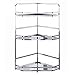 WEI-LUONG 290 * 290 * 600mm- 304 Edelstahl-Küche-Bad Eckregal, Stand-3-Schicht Silber Dusche Basket Finisher-Rack Storage Shed, spart Platz Karren