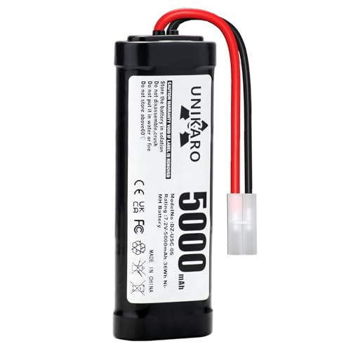 UNIKARO 7.2 V 5000 mAh NiMH RC Battery Racing Pack for Model