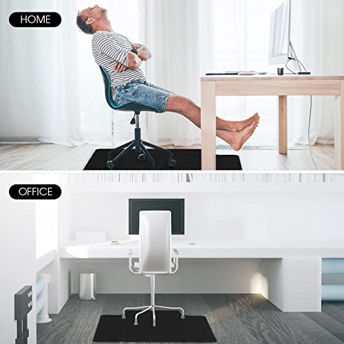 Haull 2 Pcs 48 X 36 Office Chair Mat For Carpet Hardwood Tile Floor With Lip Anti Slip Non Curve Under Desk Chair Mat Desk Rug For Rolling Chair Computer Desk Chair Floor Mat For Home Office, Black #TOP6