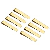 PATIKIL 8Pcs 1.9inch Skinny Tie Clips, Stainless Steel Tie Clips for Men Wedding Business, Gold