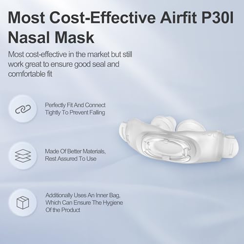 2er-Pack Ersatz-Nasenkissen (M) für Airfit P30i, waschbar und wiederverwendbar ohne Filterwechsel, Hochwertiges CPAP-Zubehör von BlessEase