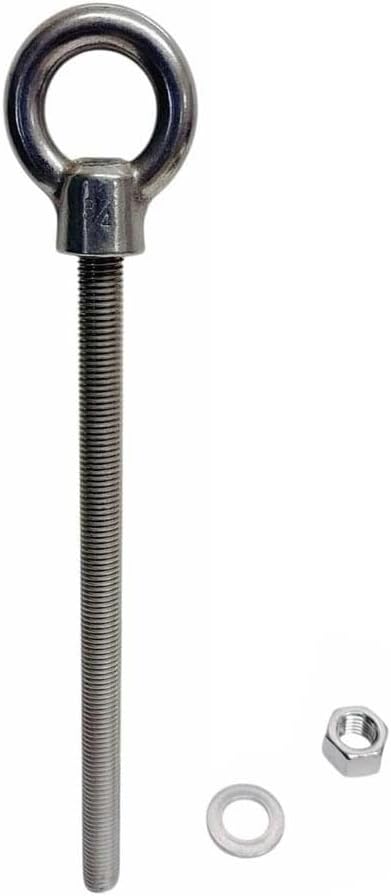 Marine T316 Stainless Steel 3/4" x 12" Shoulder Eye Bolt 4,700 Lbs WLL