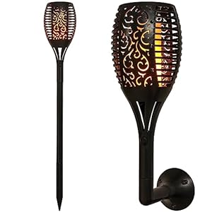 Voltronic Solar Gartenfackel 51 LEDs 2er Set