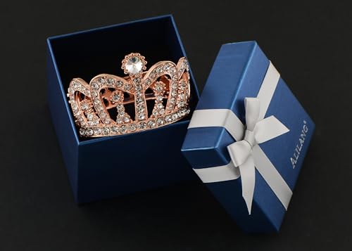 Image of Alilang Women's Sparkly Clear Crystal Rhinestones Crown Tiara Princess Cuff Bracelet