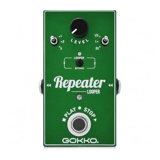 GOKKO GK-27 Looper Pedal for Electric Guitar, 10-Min Loop Recording