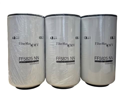 3 Pack FilterMax JMV FF5825NN Fuel Filter, Replacement NanoNet BF46129; DBF6776; P555776 5599456; 5365988; 3685306; 4331007; 289612; 2864993; 600515; WF10515, SF10515; LFF6776XL