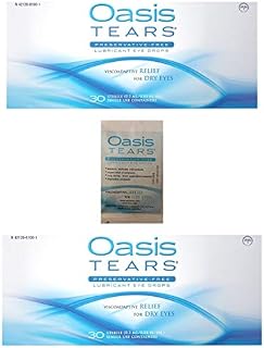 65 Vials Oasis TEARS Preservative-Free Lubricant Eye Drops