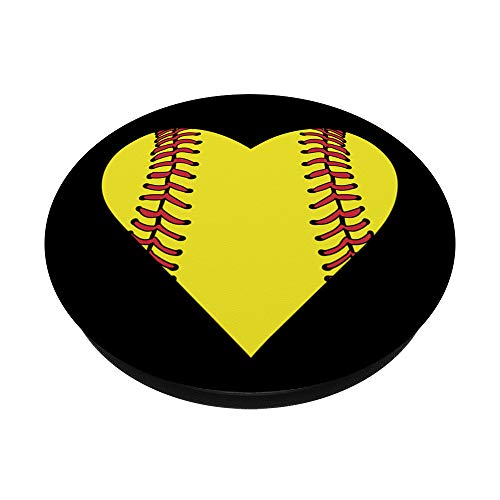 Popsockets Brave New Look Softball Heart Popsockets Cell Phone Stand For Smartphone/Tablet Popsockets Popgrip: Swappable Grip For Phones & Tablets #TOP1