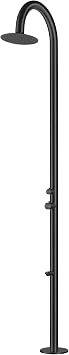 HEATGENE Outdoor Shower System, Showerhead, Foot Spout Rinse, Outdoor Shower Stand for Outside/Poolside/Patio Drench Shower - Matte Black