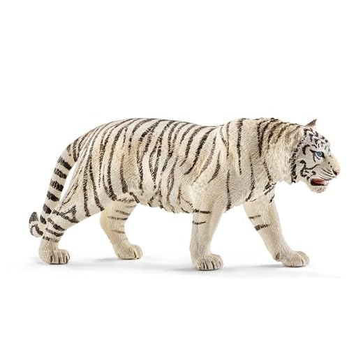 Schleich Wild Life Realistic White Tiger Figurine - Authentic and Highly Detailed Wild Animal Toy, Durable for Education and Fun Play for Kids, Perfect for Boys and Girls, Ages 3+