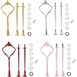 CUEMOON 4 Stücke Etageren Stangen Set， für 2 bis 3 stufige...