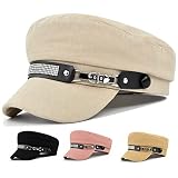 QIAOPING Newsboy Hats for Women's, Cotton Octagonal Cap Winter Retro Berets Solid Color Fashion All