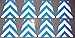 Kramer 8 Fully Reflective Blue and White Chevron Fire Helmet Tetrahedrons TET Trapezoid 2 Ñ… 2 in.