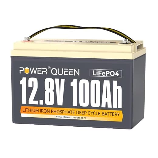 Power Queen 12,8 V 100 Ah LiFePO4 Lithium-Batterie, 1280Wh Lithium Akku mit 100 A BMS, 4000+ Ladezyklen, Unterstützung in Serie/Parallelschaltung, perfekt als Stromquelle für Wohnmobile, Boot