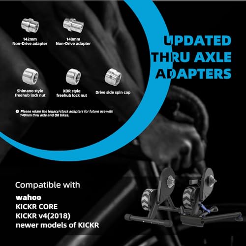 AGILLE KICKR Thru Axle Adapter Kit, Compatible with Wahoo KICKR CORE and KICKR V4 and Newer Models, 2024 Upgrade Stainless Steel Fit for WFKICKRTHRUAXLEKIT, More Durable and Rust Resistant
